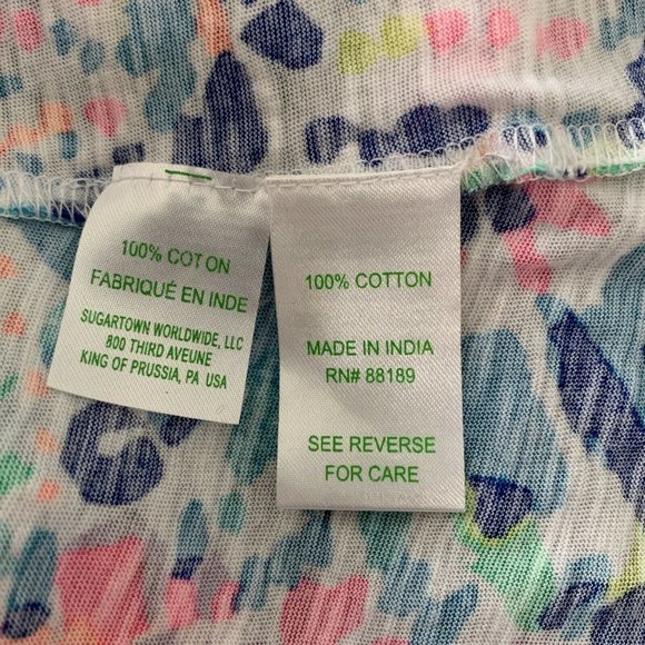 Lilly Pulitzer Essie Top Blue Pink Excellent Condition Sleeveless XS GORGEOUS - Picture 8 of 9